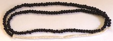 Bead Strand, Black Glass Spacers - 3 mm, 150 Beads, 1.5 mm Beading Hole
