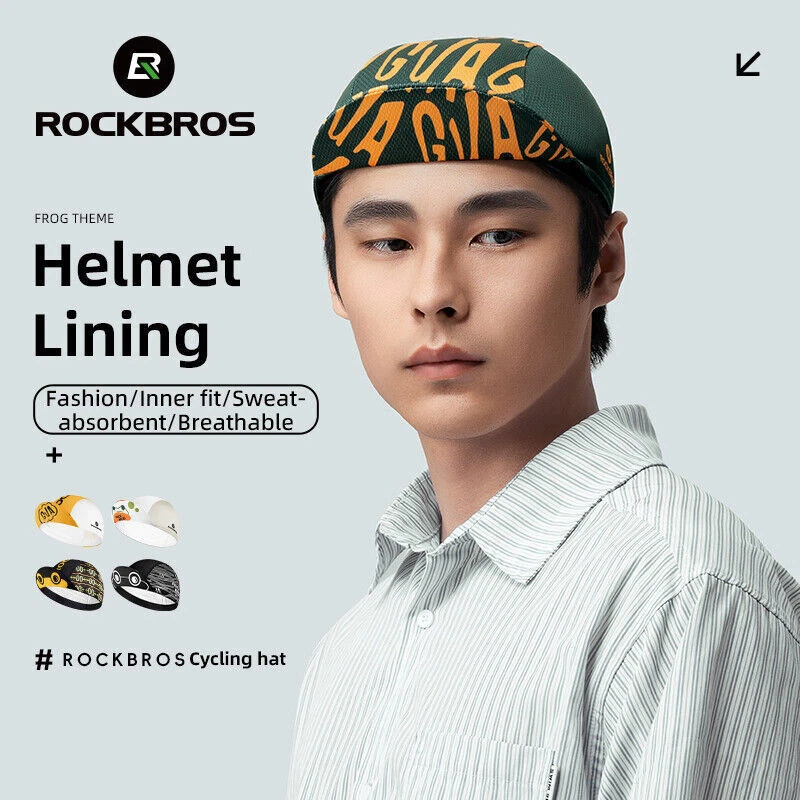 Gorro de ciclismo a prueba de viento absorbente de sudor transpirable casco forro sombrero deportivo Foto 3 de 4