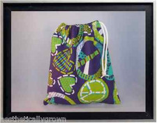 Gymnastics Leotard Grip Bags / Purple Peace Signs Gymnasts Birthday Goody Bag