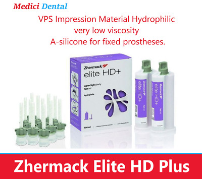 Elite HD Plus A-Silicone Hydrophilic Low Viscosity VPS Impression Material