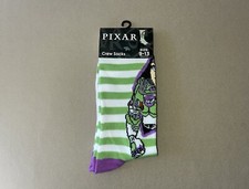 1 Pair Of Disney Toy Story  Buzz  Crew Socks, Fits Shoe Size 9-13, New With Tags