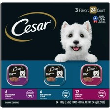 Cesar Filets in Gravy Variety Pack Wet Dog Food Adult 3.5 Oz Pack of 24 Vitamin 6.83 per gallon