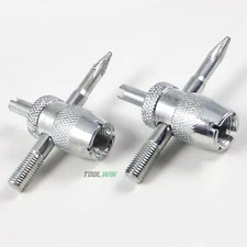 4 Way Tire Valve Stem Core Remover / Installer Heavy Duty Tool QTY 2
