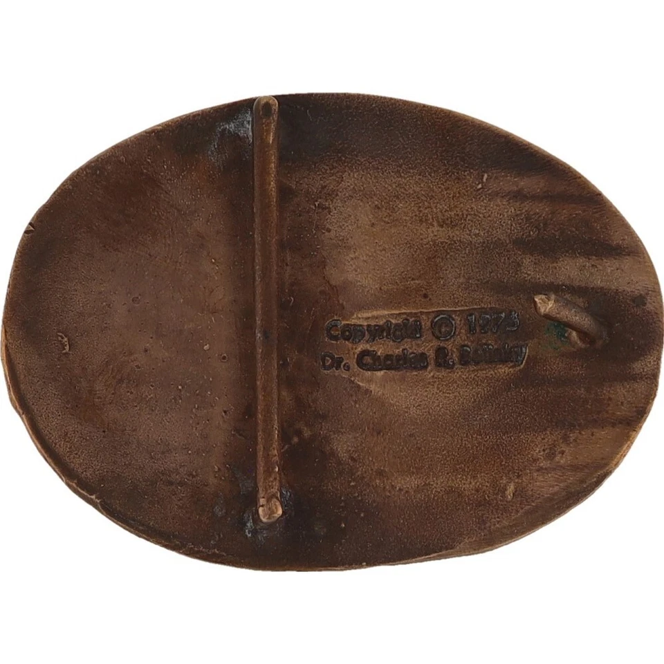 Bronze Polar Bear Arctic Animal Hippie Belinky Studio 70s Vintage Belt Buckle - Image 2 of 4