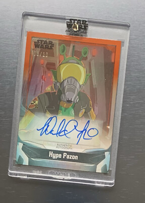 Star Wars Signature Series 2021 Donald Faison/Hype Fazon orange Autokarte 1/10