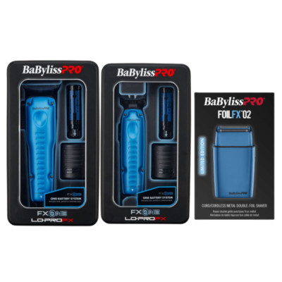 BaBylissPRO FXONE Lo-ProFX Limited Edition Blue set | FX829BL, FX729BL, FXFS2BL|