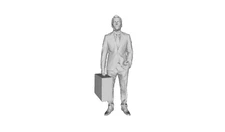 Printle B Homme 147-Business Executive CEO Suit Figure for Diorama Train Set
