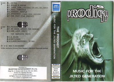 THE PRODIGY ''MUSIC FOR THE JILTED G'' INDIA K7 MC CASSETTE TAPE ALB '94 /+ RARE +