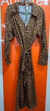 H&M Shirt Dress, Long Sleeve, Belted, Button Up, Brown, NEW, Size XL, SF