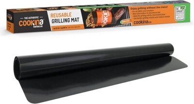 #ad B1 BBQ Reusable Mat 100% Non Stick Easy to Clean Grilling Sheet for Smokers $13.99