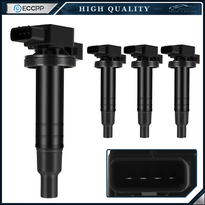 ECCPP 4 Ignition Coils For 2006-2018 Toyota Yaris 2001-2009 Toyota Prius 1.5L L4