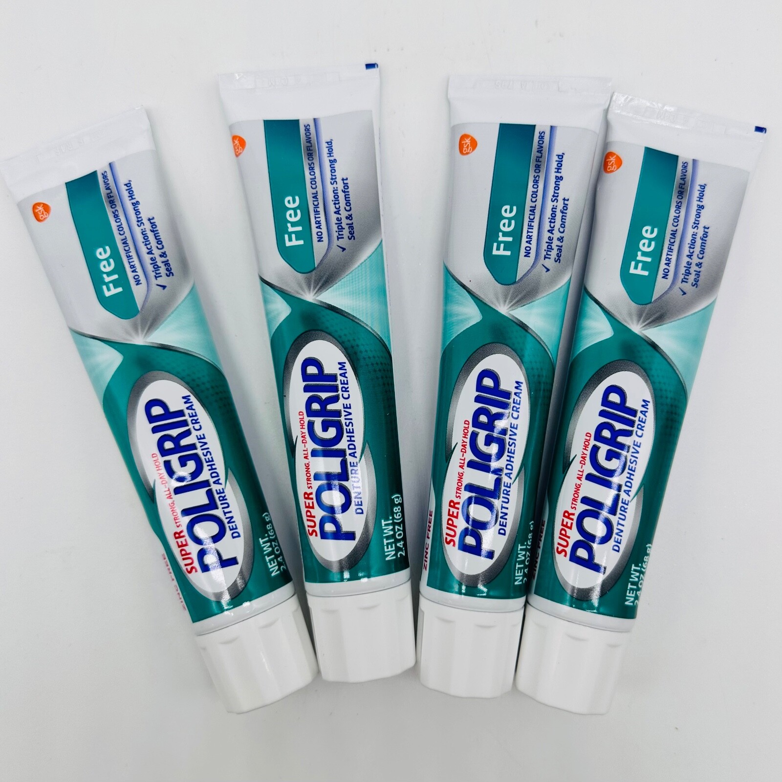 Super Poligrip Zinc Free Denture Adhesive Cream 4PK x 2.4oz Exp 3/25 eBay