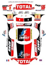  1 Chrysler Viper GTS-R Bouchut SPA 2002 1/43rd Scale Slot Car Decals