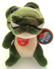 Aurora Dreamy Eyes Green Gator with Bubble Sound 17104 Plush Stuffed Animal Toy