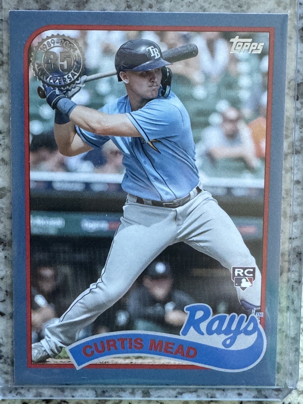 2024 topps series 1 1989 Blue Curtis Mead Tampa Bay Rays RC