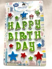 Great Value  Icing Decorations- Happy Birthday