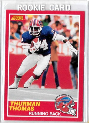 THURMAN THOMAS PREMIUM LOT:  2 ROOKIE,PLUS 50 MINT ALL DIFFERENT CARDS