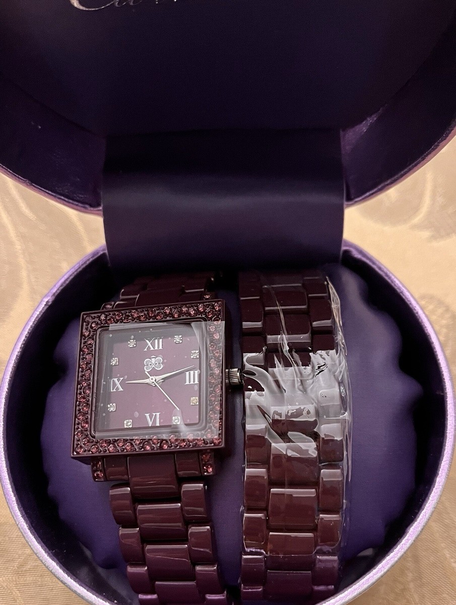 The Accutime Curations Watch & Bracelet in Brown for Women Accutime Curations Watch and Bracelet Set Size 7.5 Brown New  main image 3