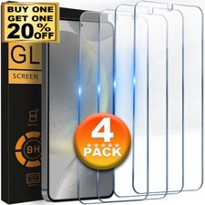 4 Pack For Samsung Galaxy S25 Ultra S24 Plus Tempered Glass HD Screen Protectors