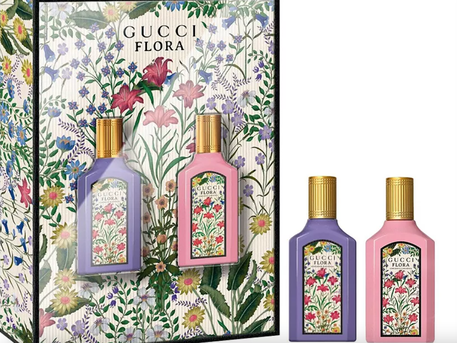 Gucci 3PC Mini Flora Eau de Parfum Perfume Set Splash 0.16 oz/5 ml 
