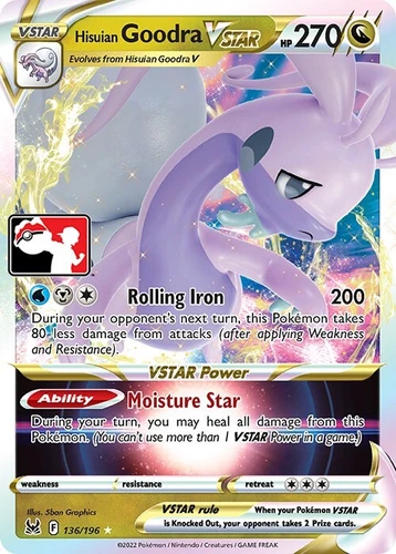 Hisuian Goodra VSTAR 136/196 Prize Pack Series Cards