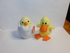 ty BEANIE Babies Collection QUACKERS 1993 EGGBERT 1998 1999 Tagfehler unbespielt
