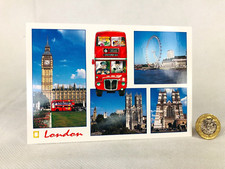 Postcard London Britain Bus London Eye Big Ben New Post Card