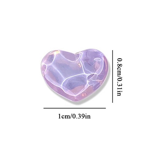 Water Wave Heart-shaped Rhinestone Nail Rhinestone Nail Art Nail Decorati - Picture 3 of 24