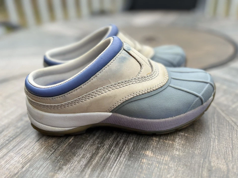 LL Bean Storm Chaser поскользнуться на мулы женский размер 7 серый светло-синий водонепроницаемый - Изображение 3 из 4