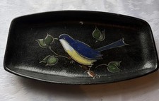 Hand Painted Blue Bird On A Branch 8&rdquo; Trinket Plate Perfect Gift