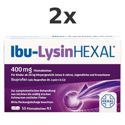 2x Ibu-lysinhexal Filmtabletten 50 St - PZN 10333719