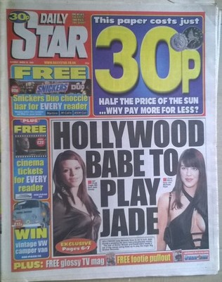 Daily Star 28. März 2009 - Cheryl Cole, Nicole Scherzinger, Michelle Ryan