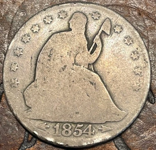 1854 Seated Liberty Half Dollar USA 🇺🇸 Historic Silver Coin