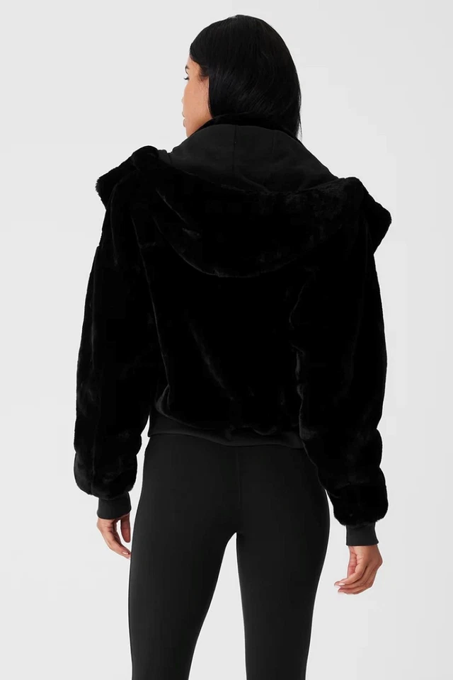 AIo Yoga Foxy Jacket Hooded Stand Collar Fit Zipper Warm Women's Winter Coat - Image 4 of 4