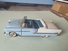 LL1694 FRANKLIN MINT 1/43 1:43 Voiture Chevrolet Bel Air cabriolet gris bleu