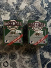 set of 2 unopened packs 1990 Uppper Deck Baseball Cards