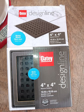 Oatey Designline Square Drain Grate Matte Black 4 4 Shower Floor Cover