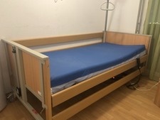 Pflegebett Matratze 90X200X12CM, Trikotbezug Blau