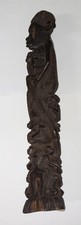 Gro&szlig;e Afrikanische Makonde  "Baum des Lebens" dunkles Holz  Tansania  67 cm