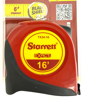 STARRETT MEASURING TAPE KTX34-16-N 3/4 WIDE X 16' LONG ENGLISH