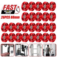 26 SETS 88mm Bearing Cable Pulley Wheel Equipment Parts Aluminium Alloy