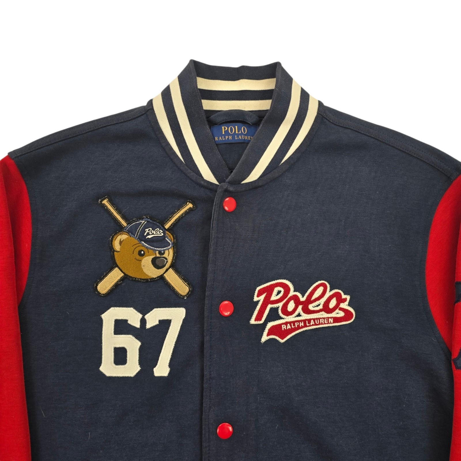Polo Ralph Lauren Bears Spellout Varsity Jacket Men's Small image 5