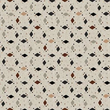 Northcott - Haberdashery - Diamond Toss - Light Gray/Multi, Fabric by the Yard