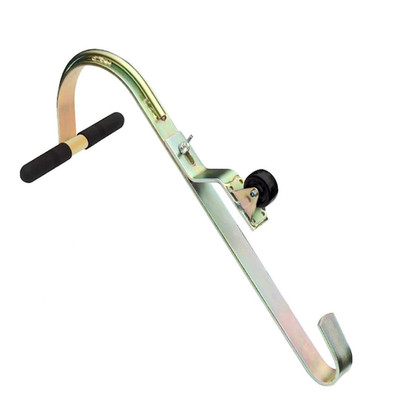 1 Single Zinc Plated Steel Ladder Roof Hook with Wheel | Replacement or Add-On (