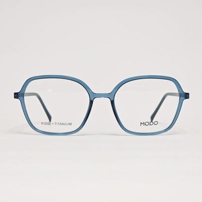 MODO Model 7059 Women's Geometric Ultra-Light Glasses in Blue Crystal | 53mm