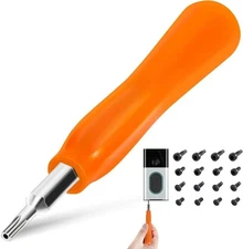 Ring Doorbell Screwdriver & 20 Security Screws Kit T6+T15 Torx Tool Orange