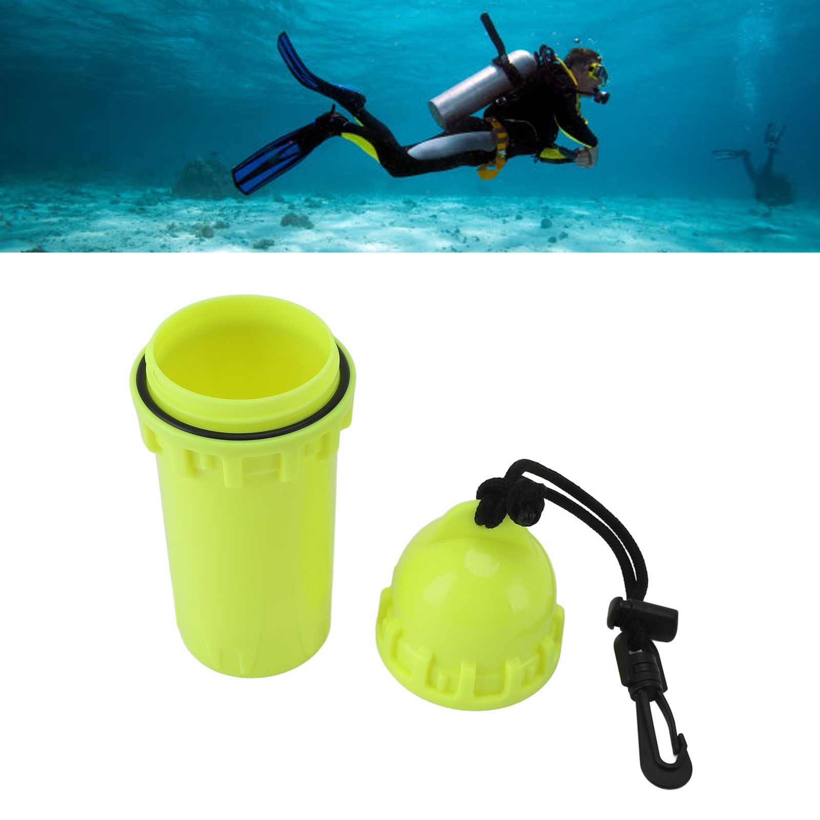 Scuba Diving Snorkeling Dry Box Underwater Waterproof Cylindrical Dry Box With C