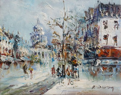 Randall Davey USA 1887-1964 * PARIS Öl/Leinwand Pariser Szene * signiert...
