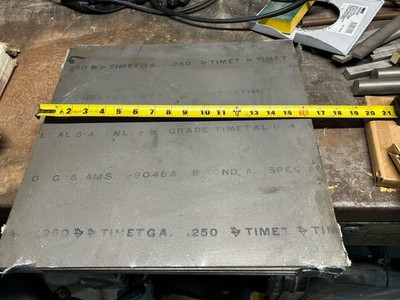 1/4'' x 15-3/4'' x 16-3/8'',  Titanium sheet, plate, Grade 5