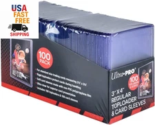 3" X 4" Clear Regular Toploaders for Cards with Card Sleeves Bundle Standard Siz